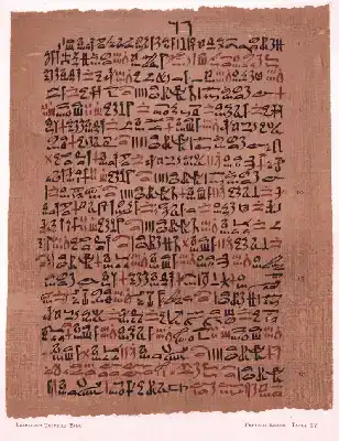 Fragment uit de Ebers-papyrus